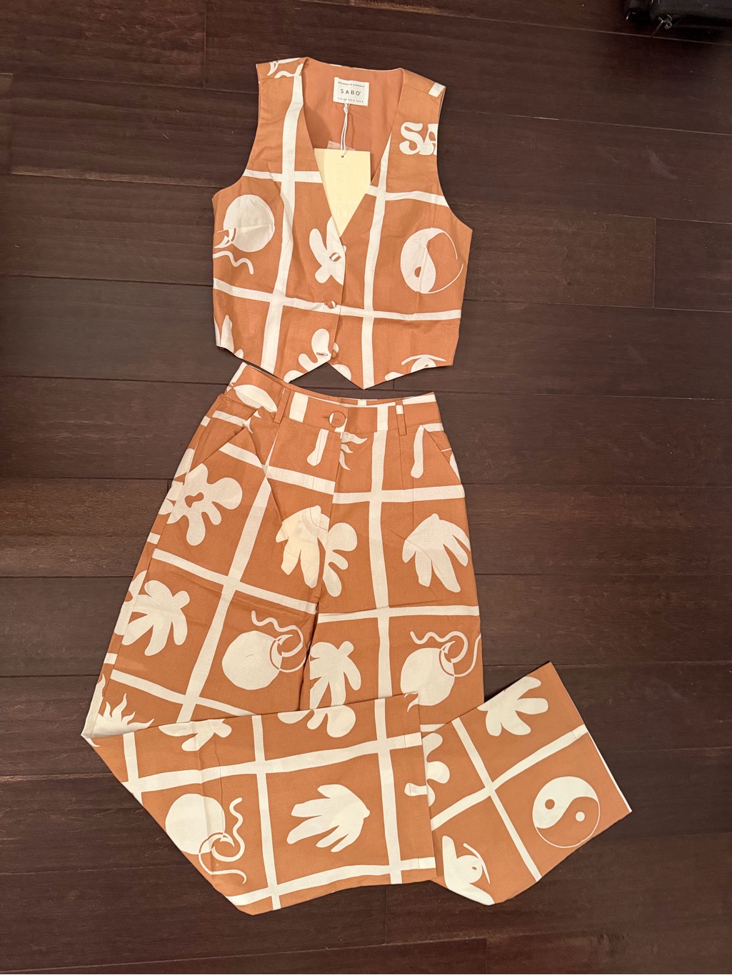 Sabo Peri 100% Cotton Pant Set Xs